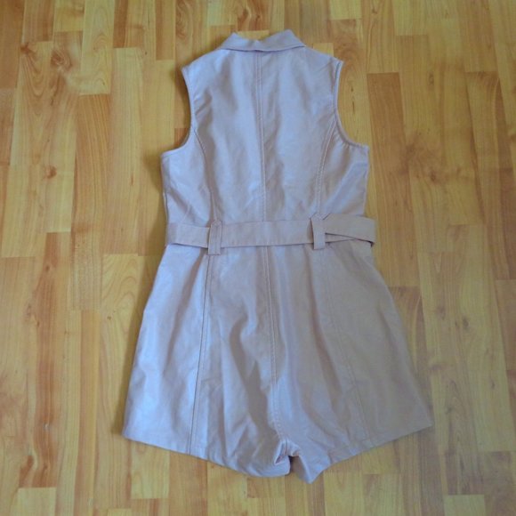 Kittenish Vegan leather romper in blush pink Jesse James Decker collection - Picture 14 of 14